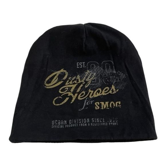 SMOG Beanie Hat Dusty Heroes for Smog Printed Reversible Hat Black Beanie - Picture 2 of 4